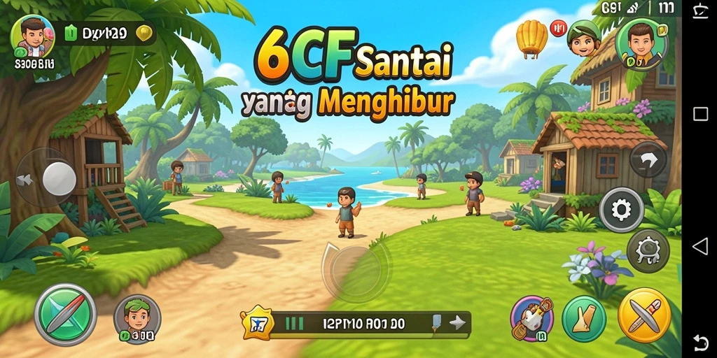 Tampilan gameplay 6CF yang santai dan menghibur.