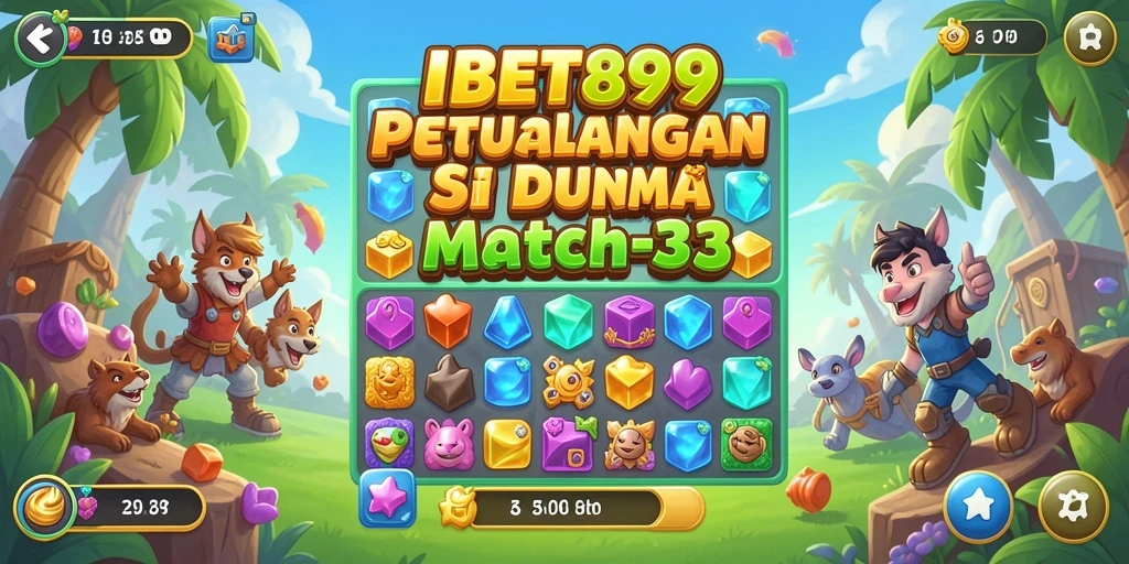 Screenshot IBET899 menampilkan gameplay seru Match-3 yang menantang.