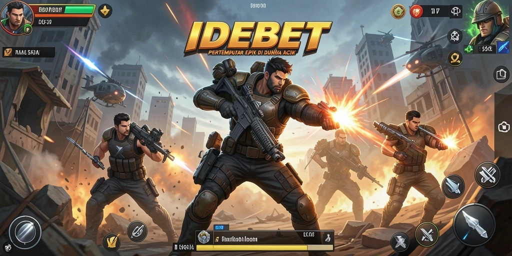 Gameplay IDEBET menampilkan pertempuran aksi yang mendebarkan.