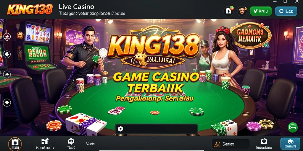 Tampilan gameplay Live Casino yang seru dengan dealer langsung.