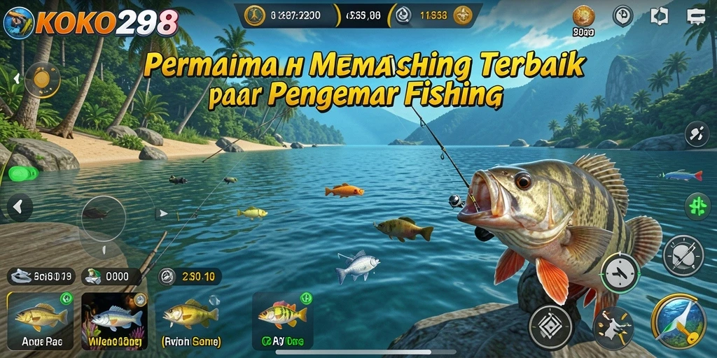 Gameplay KOKO288 dengan berbagai jenis ikan yang menantang.
