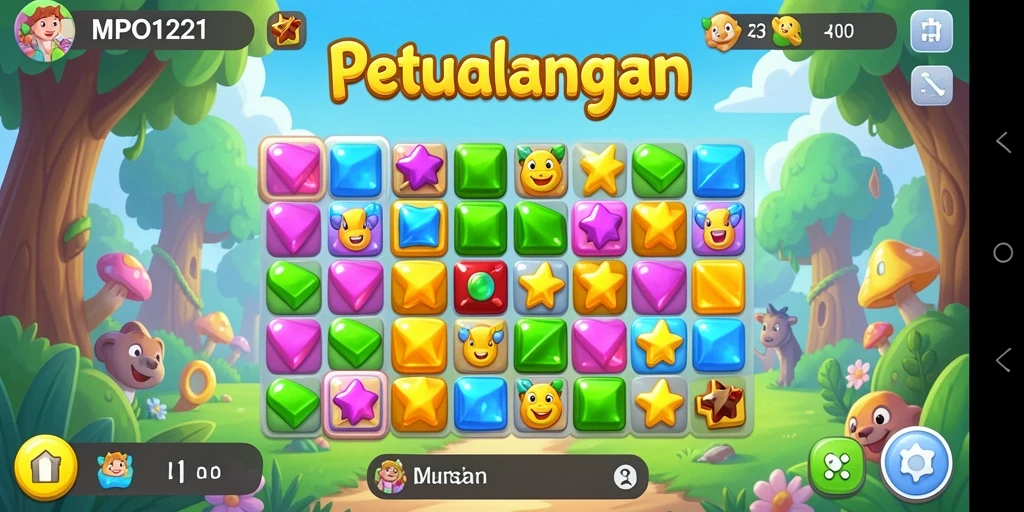 Tampilan gameplay menarik dari MPO1221 dalam genre Match-3.
