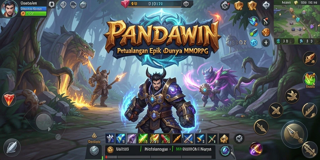 Tampilan gameplay yang seru dan penuh aksi di PANDAWIN.