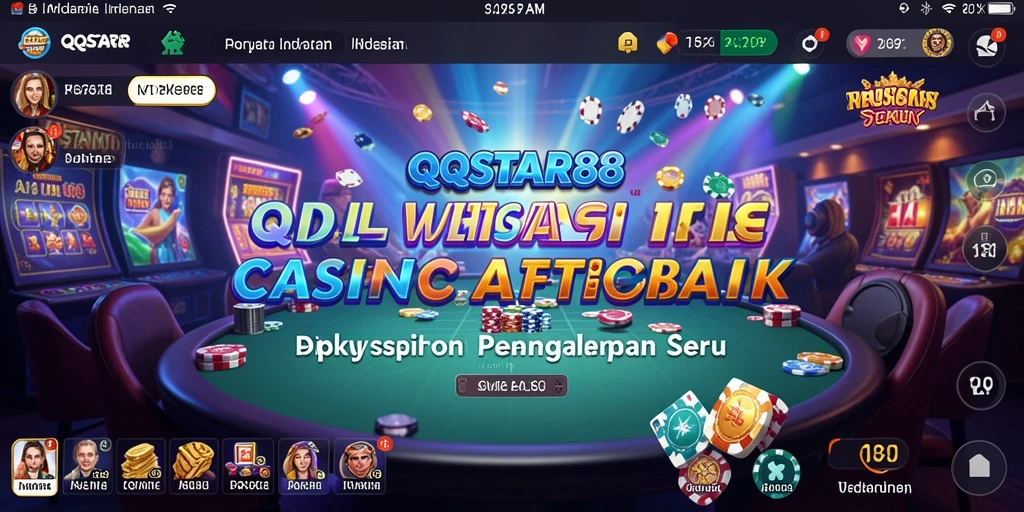 Tampilan gameplay seru di QQSTAR88 dengan dealer langsung dan permainan mendebarkan.