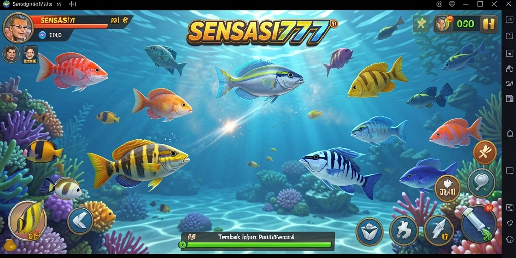 Gameplay SENSASI777 yang menegangkan saat menembak ikan.
