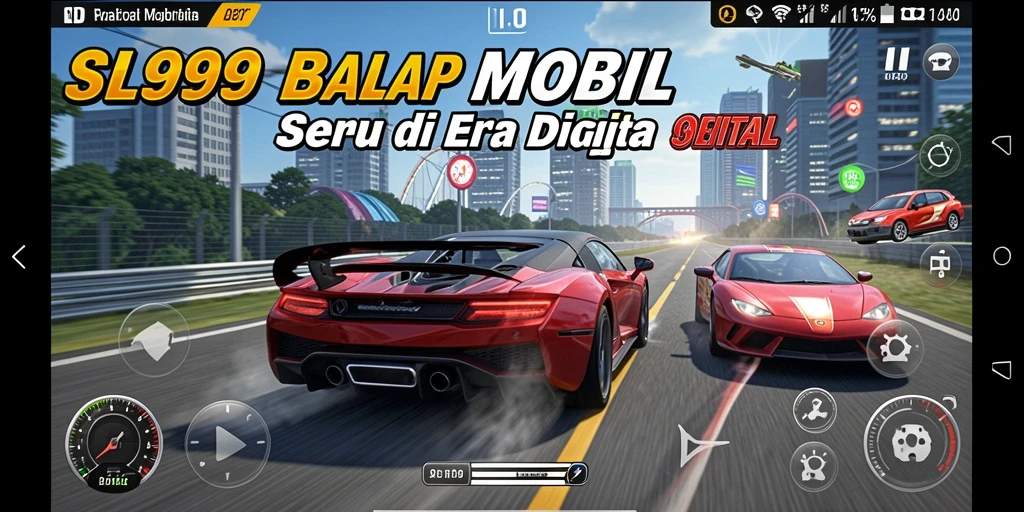 Tampilan gameplay SL999 yang mendebarkan di lintasan balap.
